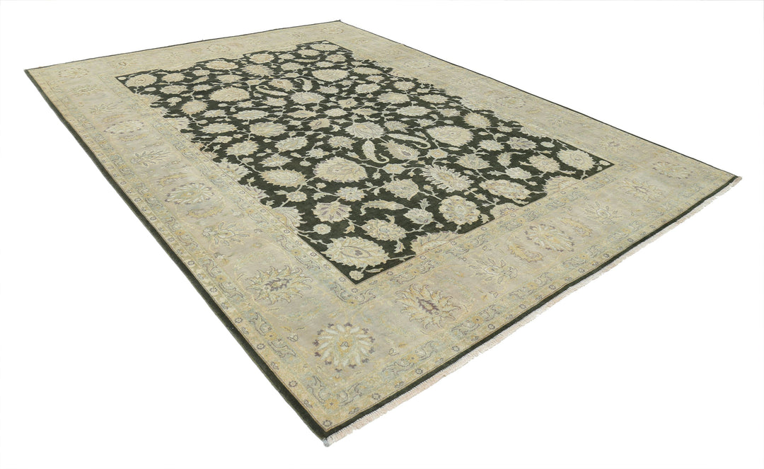 Afghan Ziegler Rug 8' 11" x 11' 8" Hand-Knotted | No. AT49974