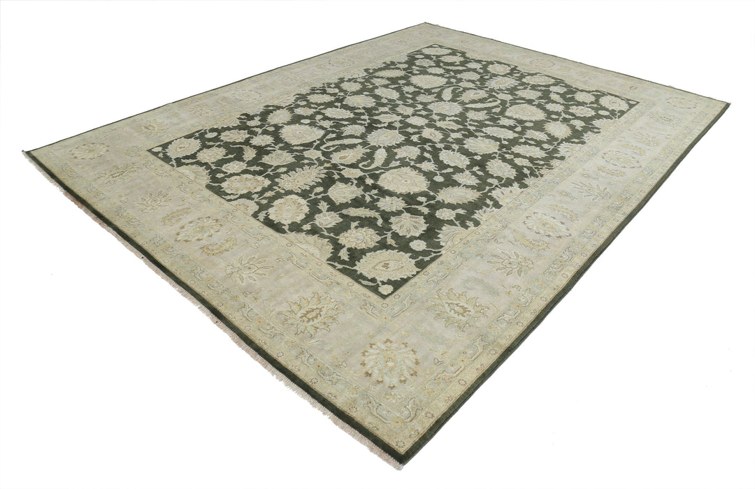Afghan Ziegler Rug 8' 11" x 11' 8" Hand-Knotted | No. AT49974