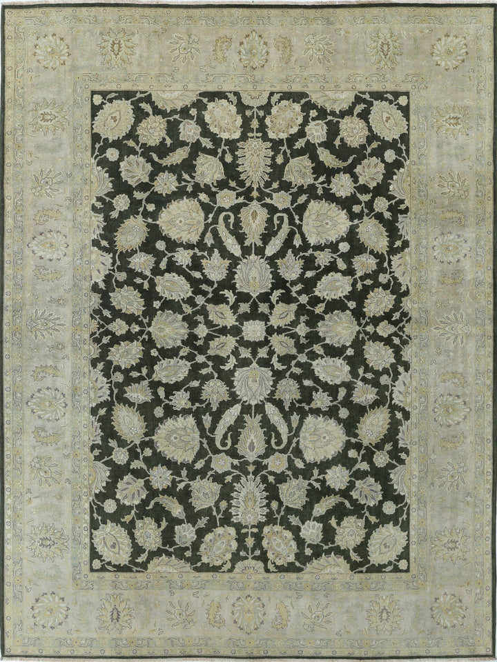 Afghan Ziegler Rug 8' 11" x 11' 8" Hand-Knotted