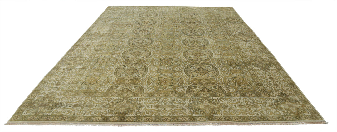 Afghan Ziegler Rug 8' 11" x 11' 7" Hand-Knotted | No. AT56319