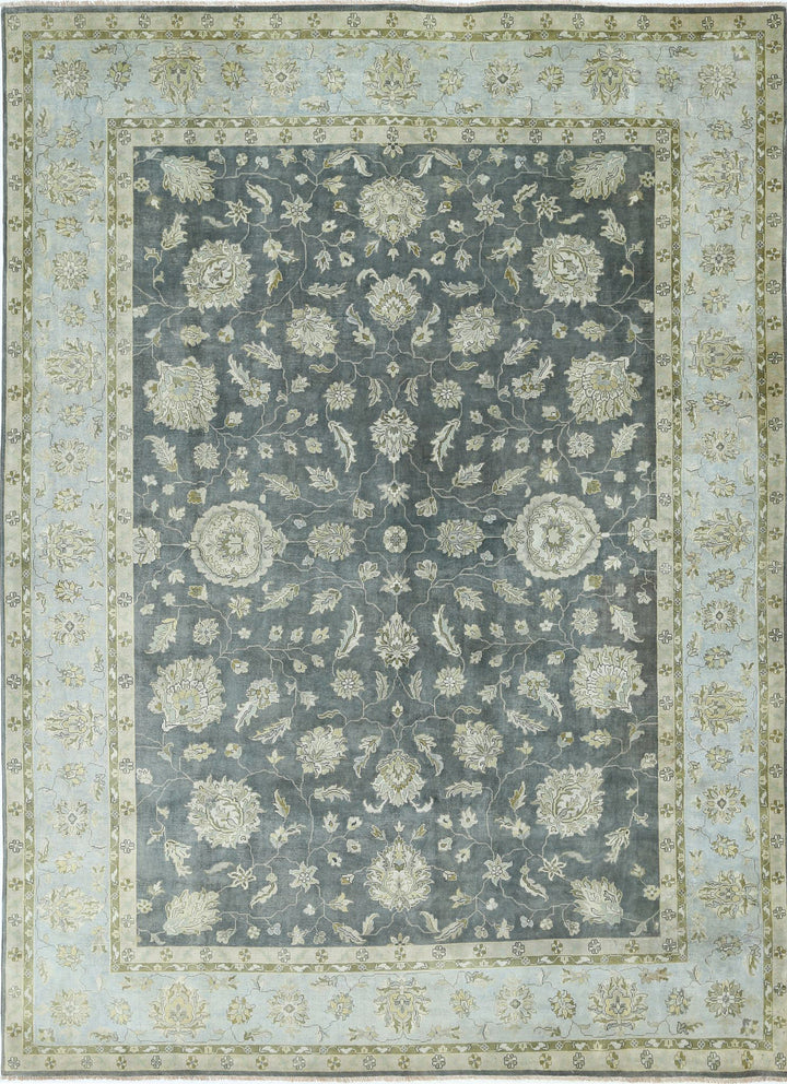 Afghan Ziegler Rug 9' 10" x 13' 9" Hand-Knotted