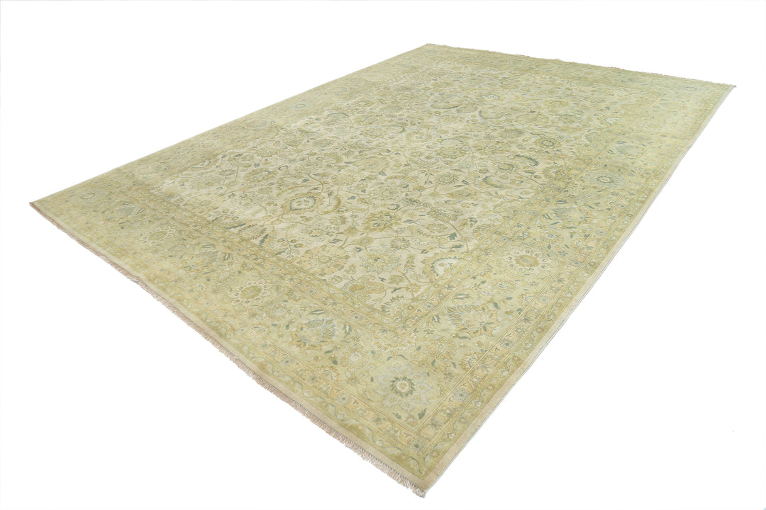 Beige Afghan Ziegler Rug 9' 9" x 13' 6" Hand-Knotted view