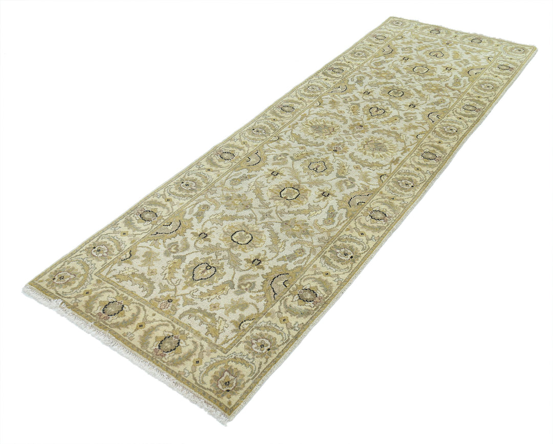 Beige Afghan Ziegler Rug 2' 6" x 7' 9" Hand-Knotted view