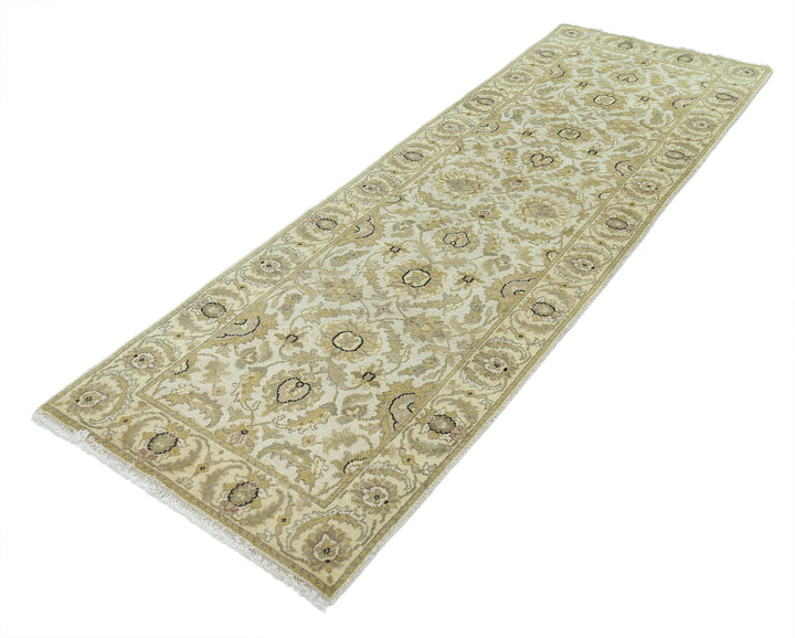 Beige Afghan Ziegler Rug 2' 6" x 7' 9" Hand-Knotted view