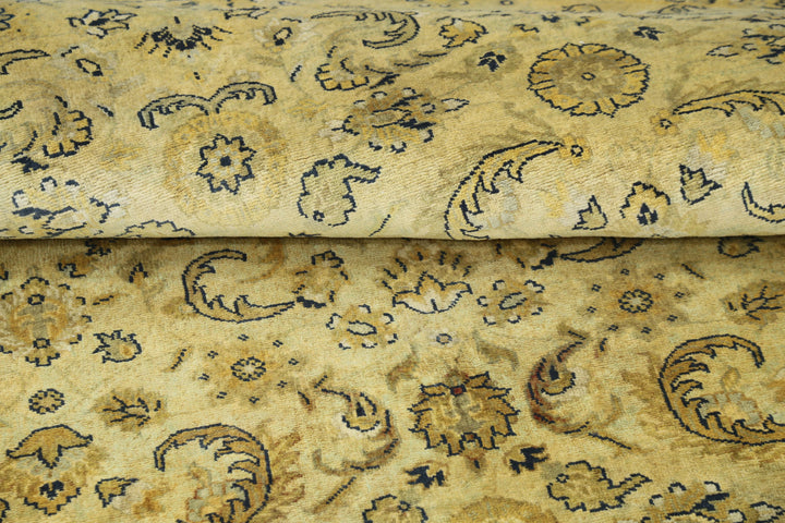 Beige Afghan Ziegler Rug 7' 4" x 7' 7" Hand-Knotted | No. AT13535