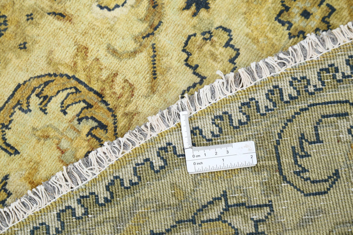 Beige Afghan Ziegler Rug 7' 4" x 7' 7" Hand-Knotted | No. AT13535