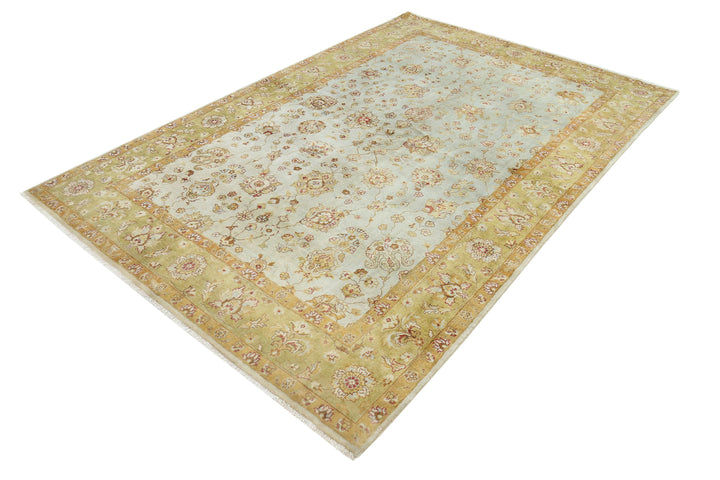 Afghan Ziegler Rug 5' 9" x 8' 9" Hand-Knotted | No. AT76649