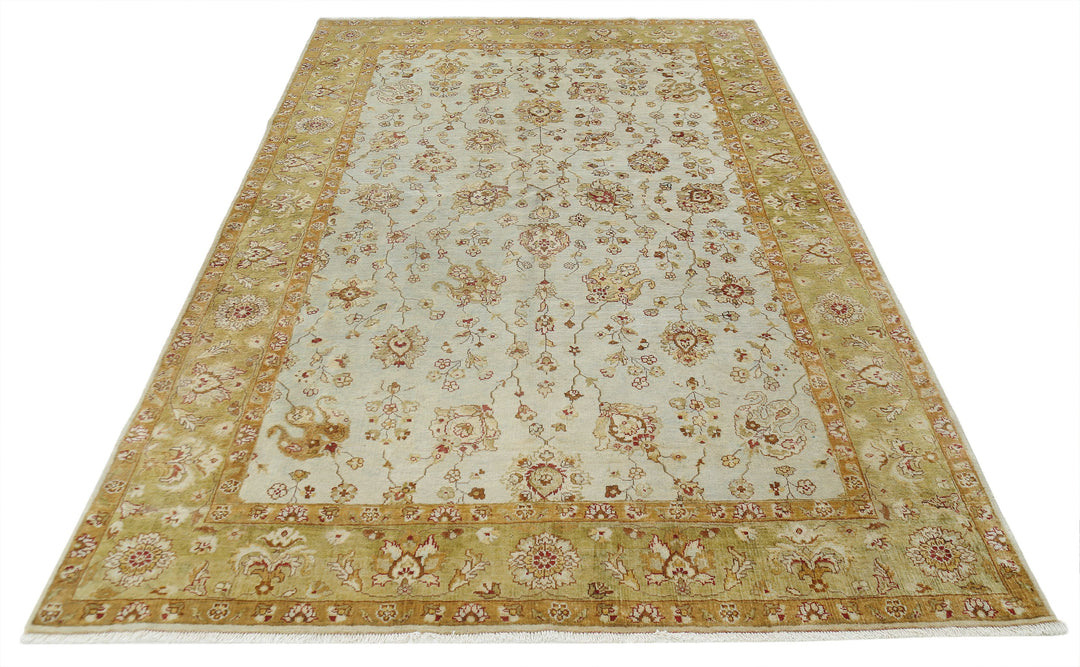 Afghan Ziegler Rug 5' 9" x 8' 9" Hand-Knotted | No. AT76649