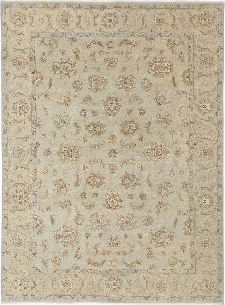 Afghan Ziegler Rug 8' 8" x 11' 9" Hand-Knotted
