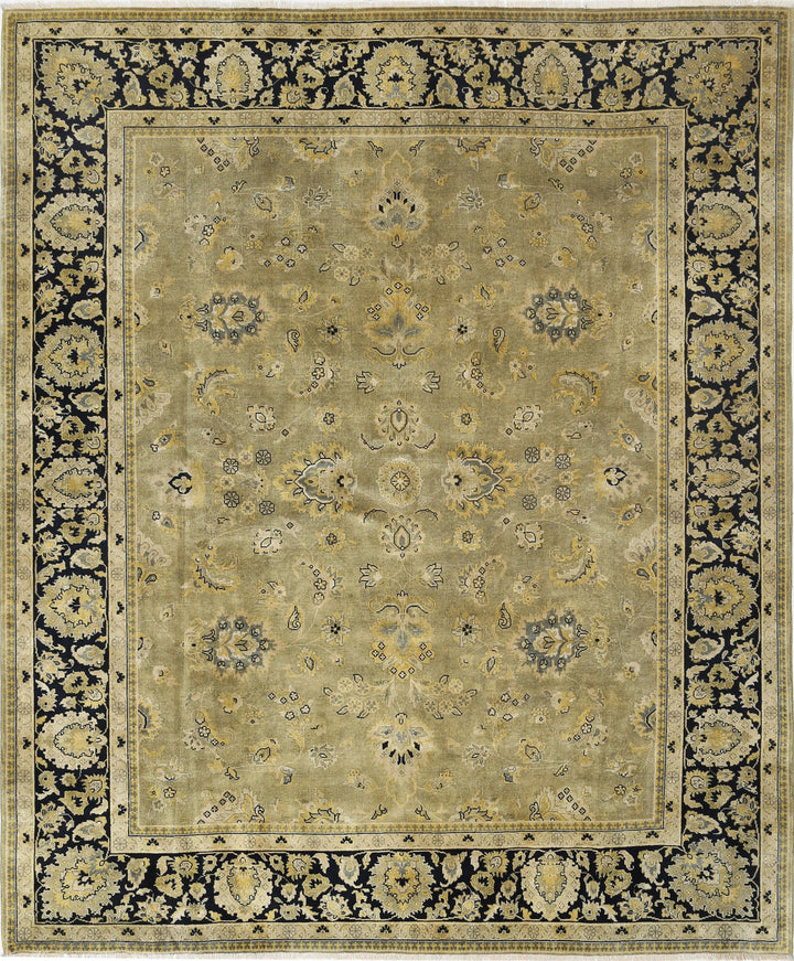 Afghan Ziegler Rug 7' 9" x 9' 4" Hand-Knotted