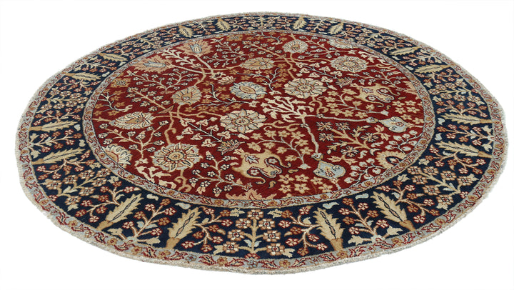 Afghan Ziegler Rug 7' 7" x 7' 9" Hand-Knotted | No. AT94382