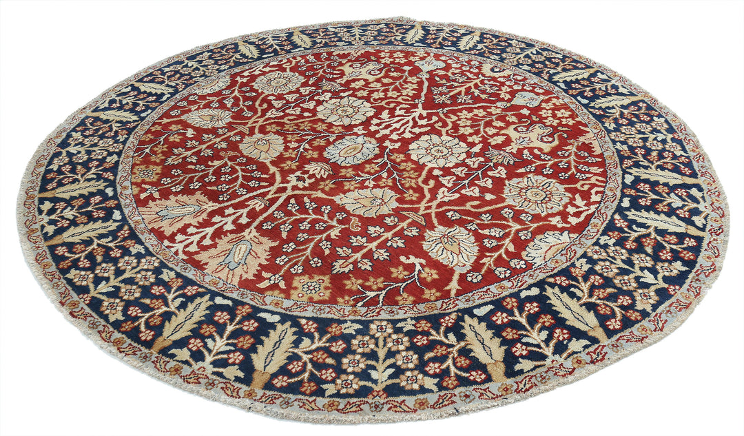 Afghan Ziegler Rug 7' 7" x 7' 9" Hand-Knotted | No. AT94382