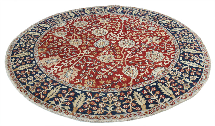 Afghan Ziegler Rug 7' 7" x 7' 9" Hand-Knotted | No. AT94382