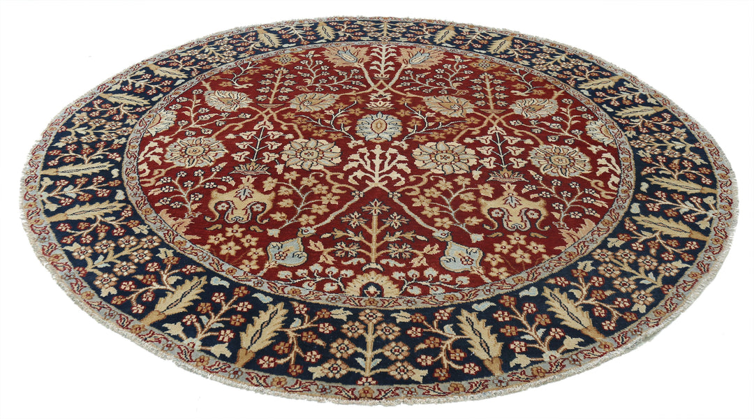 Afghan Ziegler Rug 7' 7" x 7' 9" Hand-Knotted | No. AT94382