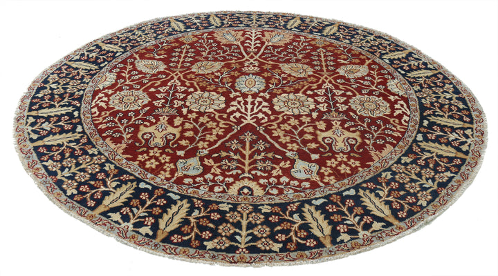 Afghan Ziegler Rug 7' 7" x 7' 9" Hand-Knotted | No. AT94382
