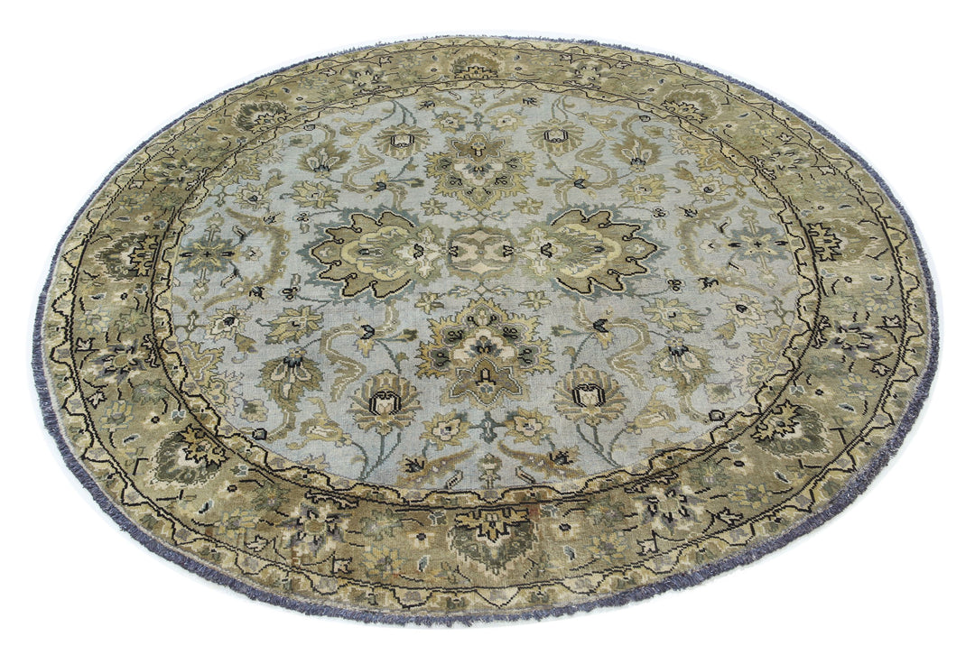 Hand Knotted Ziegler Wool Rug 4' 8" × 4' 11" - No. AT752223