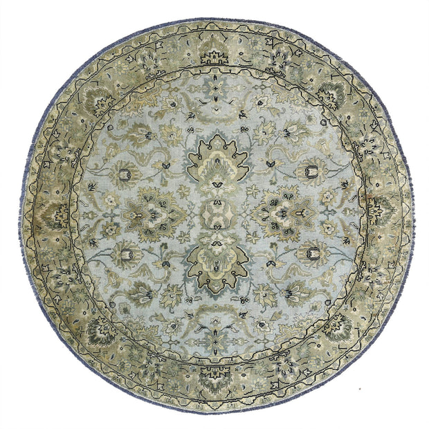 Hand Knotted Ziegler Wool Rug 4' 8" x 4' 11" - No. AT93145