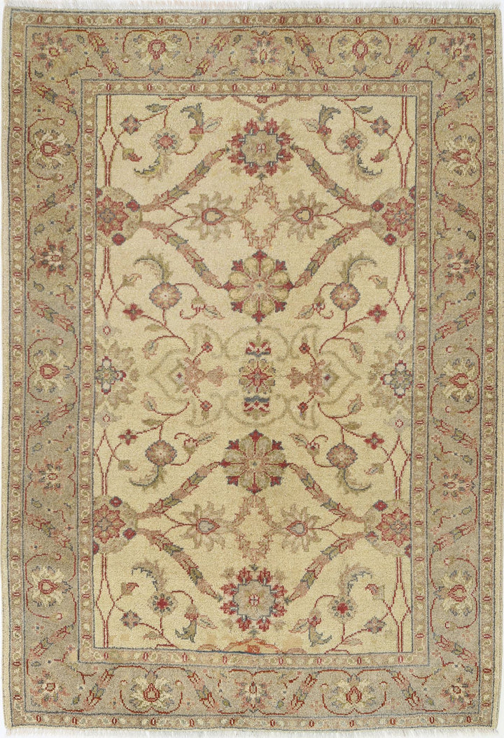 Hand Knotted Ziegler Wool Rug 4' 0" x 5' 9" - No. AT87911