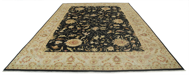 Afghan Ziegler Rug 8' 8" x 11' 9" Hand-Knotted | No. AT41375