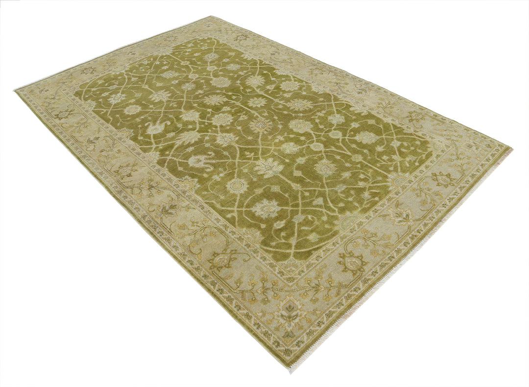 Afghan Ziegler Rug 5' 1" x 7' 9" Hand-Knotted | No. AT81839