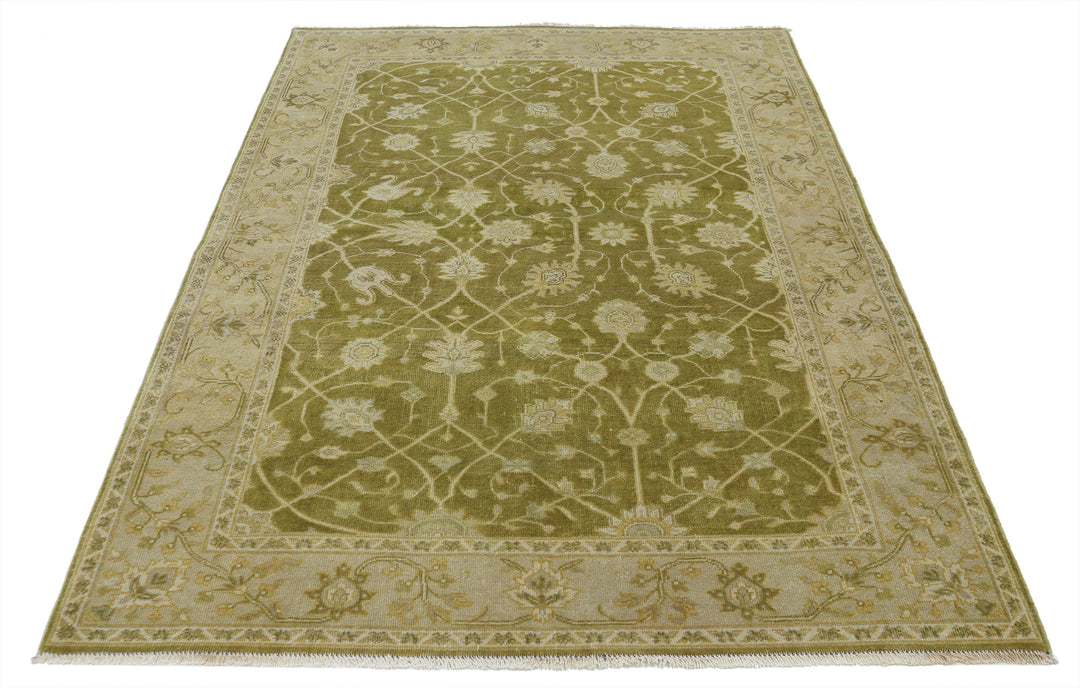 Afghan Ziegler Rug 5' 1" x 7' 9" Hand-Knotted | No. AT81839