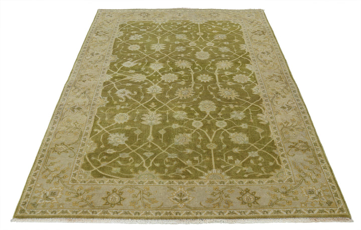 Afghan Ziegler Rug 5' 1" x 7' 9" Hand-Knotted | No. AT81839
