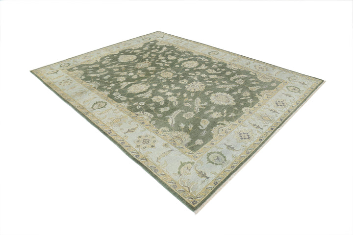 Afghan Ziegler Rug 7' 6" x 9' 9" Hand-Knotted | No. AT64042