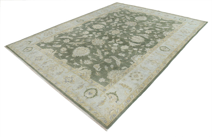 Afghan Ziegler Rug 7' 6" x 9' 9" Hand-Knotted | No. AT64042