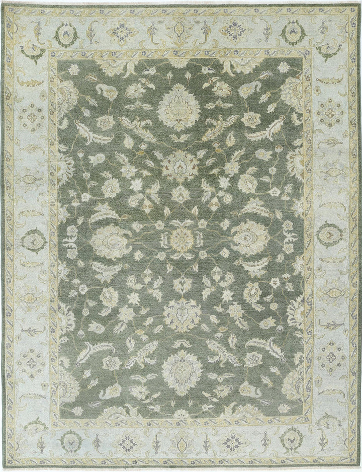 Afghan Ziegler Rug 7' 6" x 9' 9" Hand-Knotted