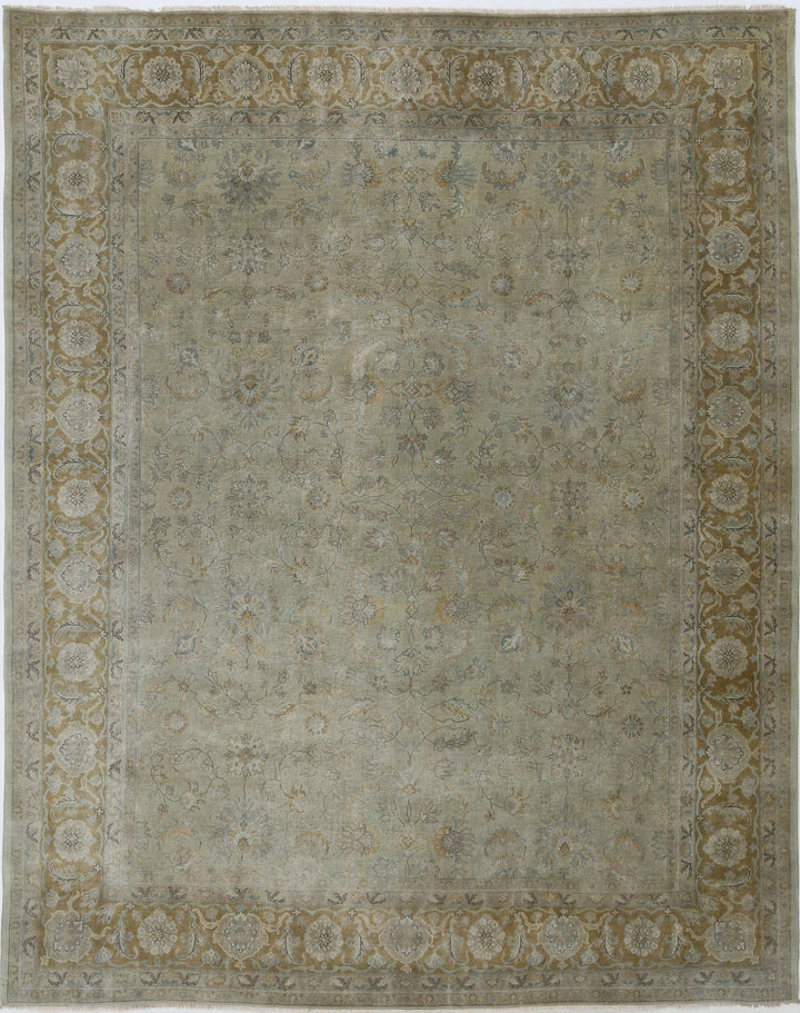 Afghan Ziegler Rug 8' 10" x 11' 6" Hand-Knotted