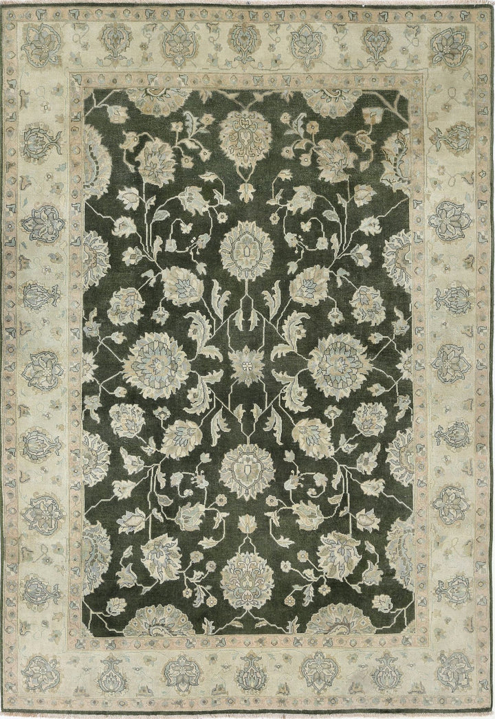 Afghan Ziegler Rug 6' 0" x 8' 8" Hand-Knotted