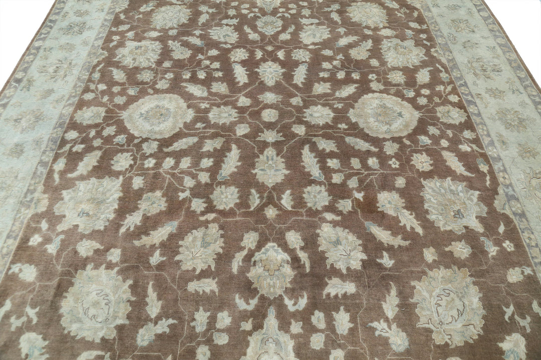 Afghan Ziegler Rug 8' 10" x 11' 9" Hand-Knotted | No. AT20203