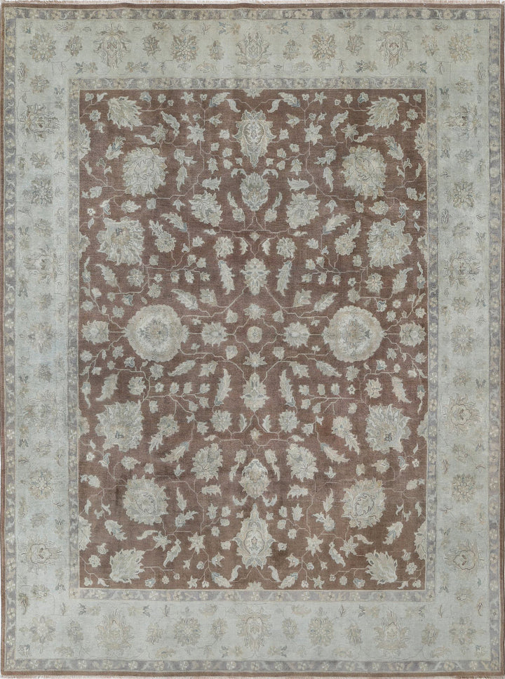 Afghan Ziegler Rug 8' 10" x 11' 9" Hand-Knotted