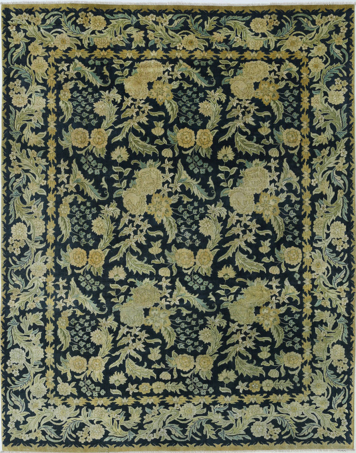 Afghan Ziegler Rug 7' 11" x 10' 1" Hand-Knotted