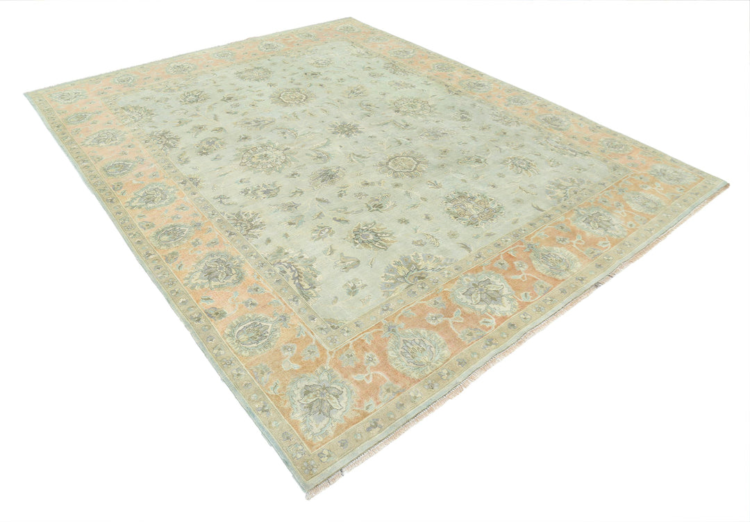 Afghan Ziegler Rug 8' 2" x 9' 11" Hand-Knotted | No. AT44322
