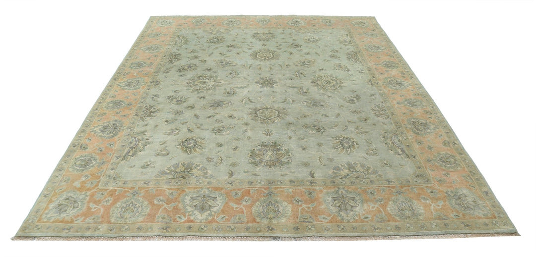 Afghan Ziegler Rug 8' 2" x 9' 11" Hand-Knotted | No. AT44322