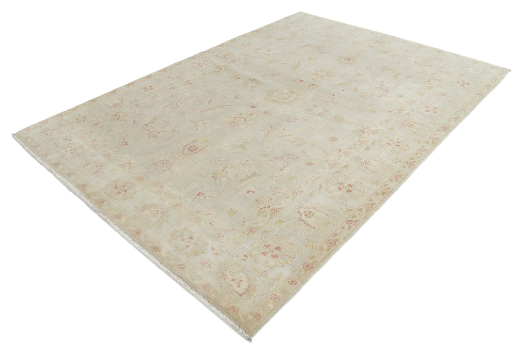 Afghan Ziegler Rug 6' 0" x 8' 6" Hand-Knotted | No. AT49050
