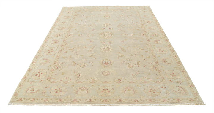 Afghan Ziegler Rug 6' 0" x 8' 6" Hand-Knotted | No. AT49050