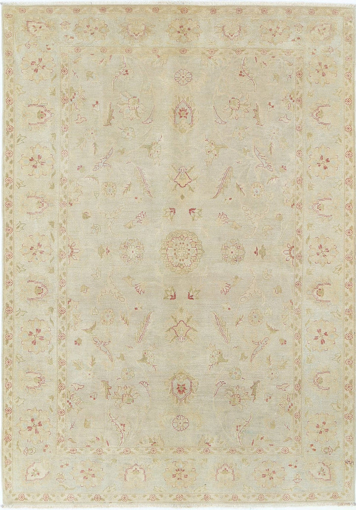 Afghan Ziegler Rug 6' 0" x 8' 6" Hand-Knotted