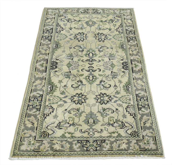 Beige Afghan Ziegler Rug 2' 10" x 4' 10" Hand-Knotted view