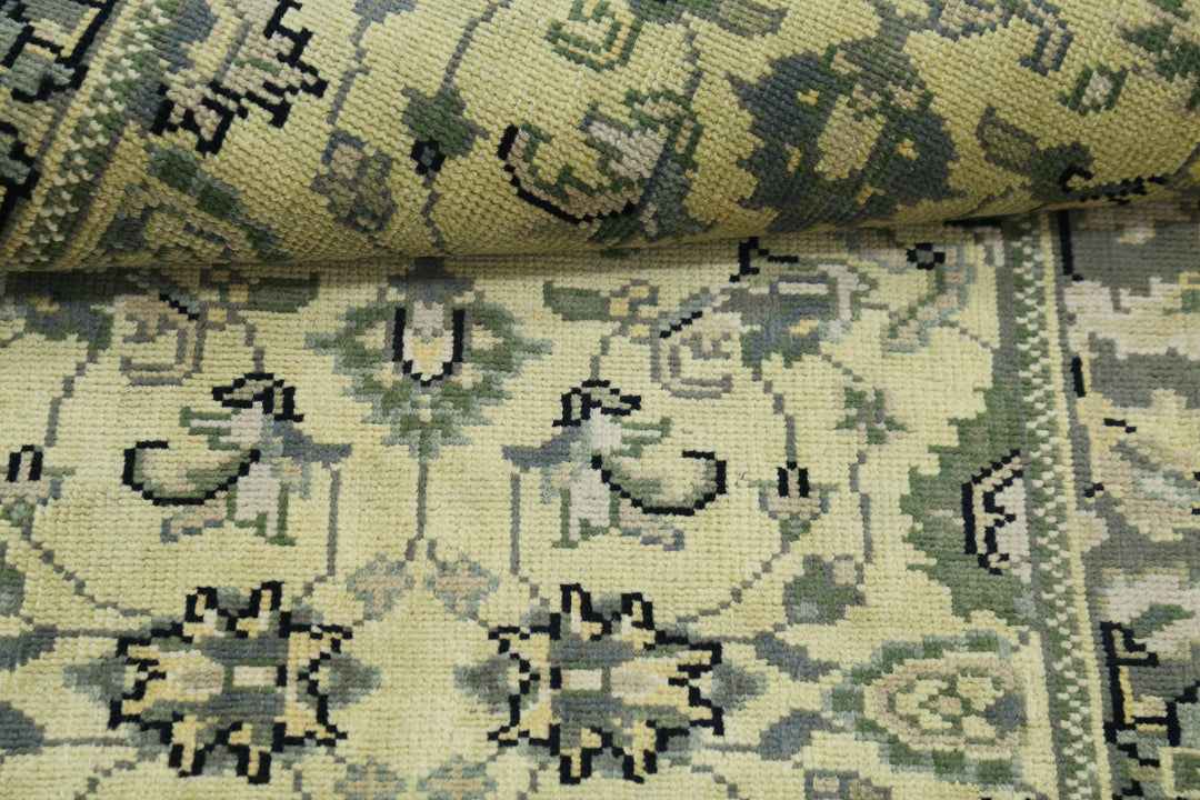 Beige Afghan Ziegler Rug 2' 10" x 4' 10" Hand-Knotted pattern