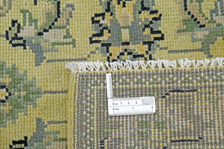 Beige Afghan Ziegler Rug 2' 10" x 4' 10" Hand-Knotted border