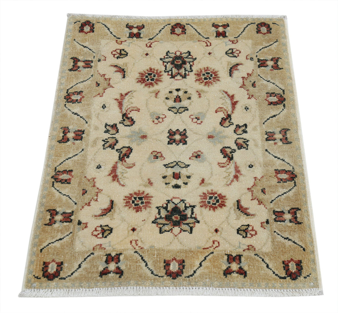 Hand Knotted Ziegler Wool Rug 2' 0" x 2' 10" - No. AT22686