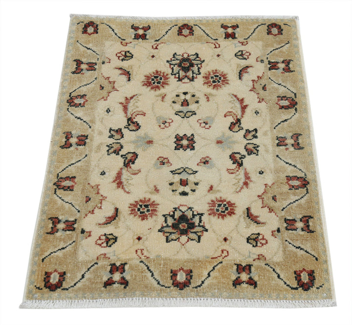 Hand Knotted Ziegler Wool Rug 2' 0" x 2' 10" - No. AT22686