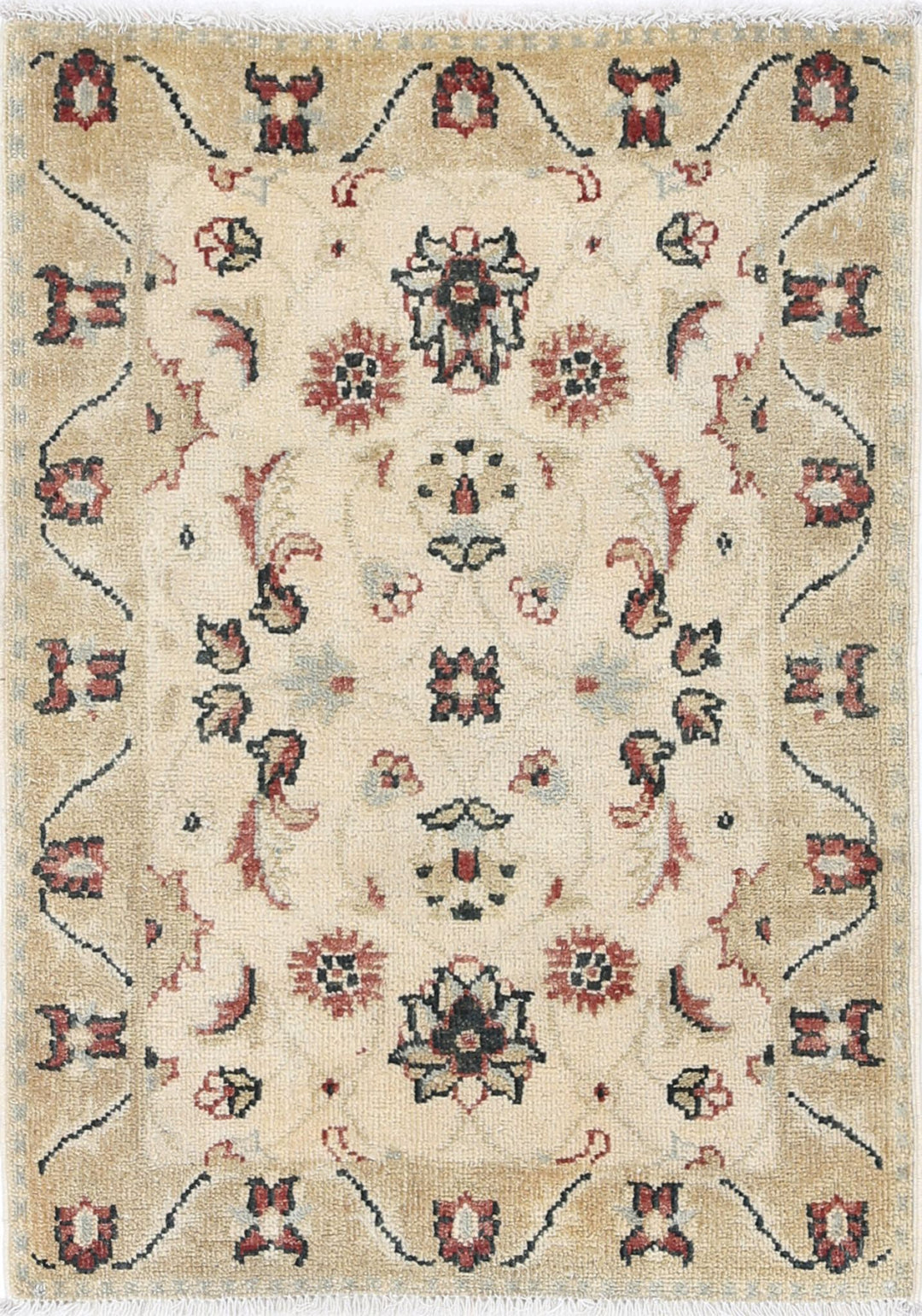 Hand Knotted Ziegler Wool Rug 2' 0" x 2' 10" - No. AT22686
