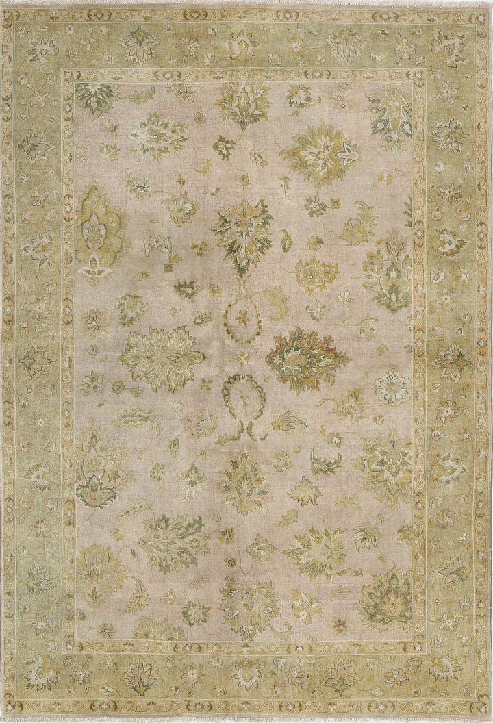 Afghan Ziegler Rug 5'5" x 7'11" Hand-Knotted