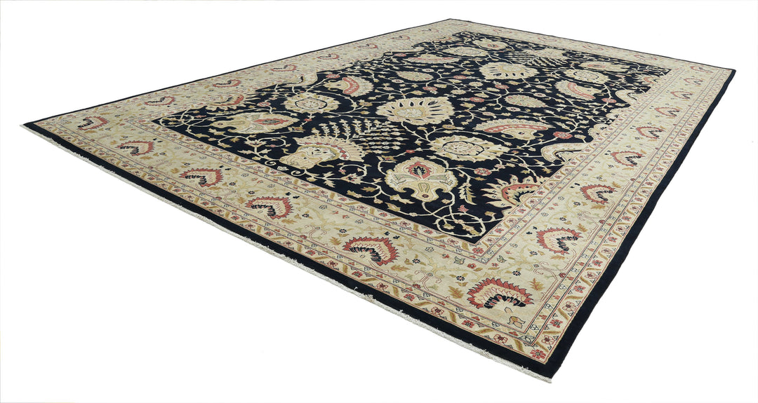 Afghan Ziegler Rug 11' 9" x 17' 8" Hand-Knotted | No. AT84180