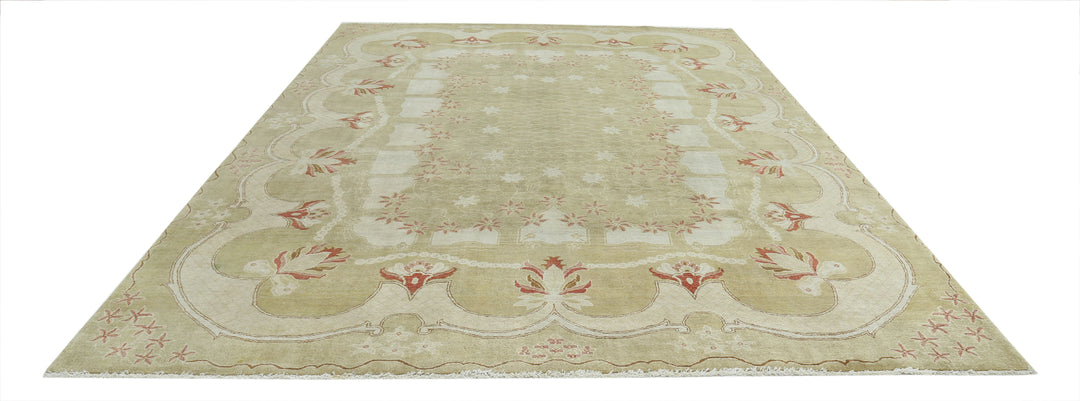 Afghan Ziegler Rug 9' 1" x 12' 1" Hand-Knotted | No. AT21874
