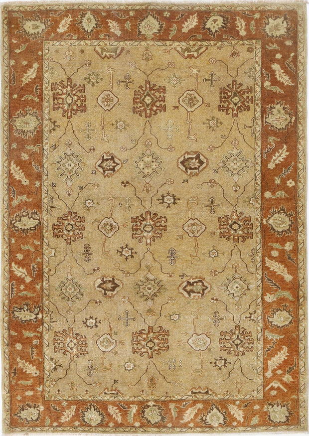 Hand Knotted Ziegler Wool Rug 5' 5" x 7' 5" - No. AT16963
