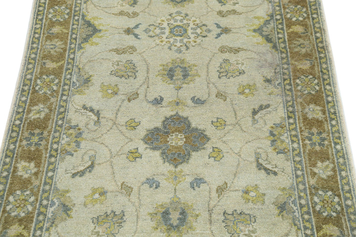Beige Afghan Ziegler Rug 2' 10" x 4' 9" Hand-Knotted | No. AT99008